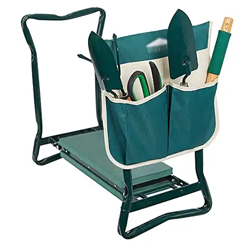 Livebest Folding Garden Kneeler Seat Portable Bench Stool