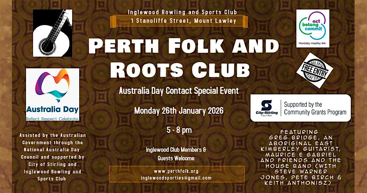 Perth Folk and Roots Club Australia Day Contact Special Event